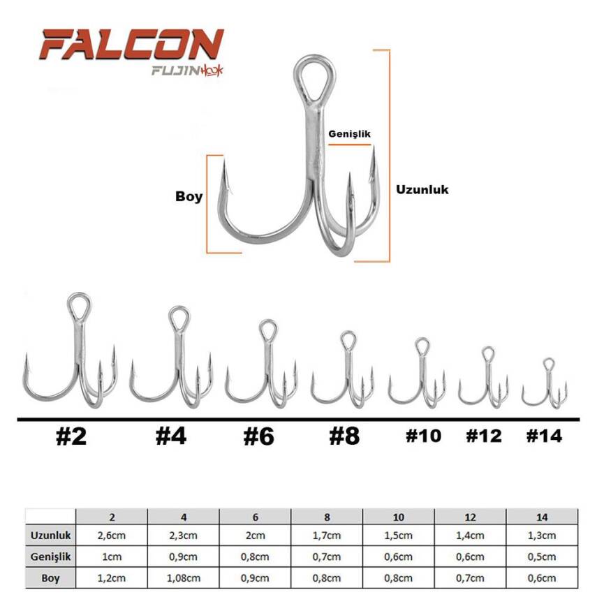 Fujin Falcon Süper Anti-Rust Üçlü İğne - 3