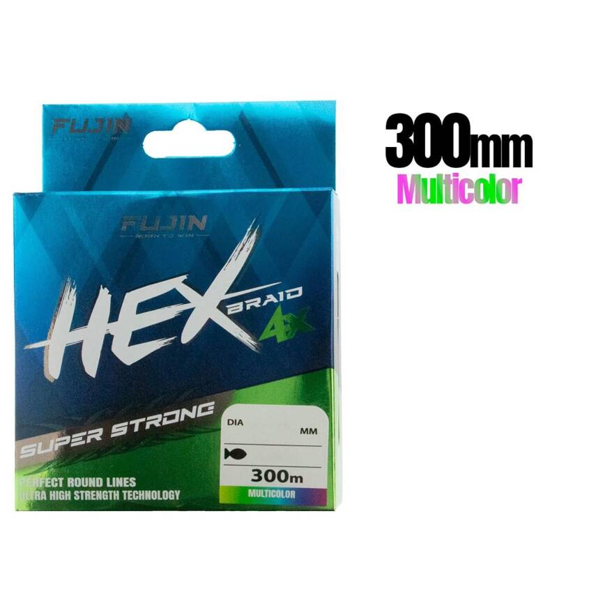 Fujin Hex Braid 4x 300mt Multicolor PE İp Misina - 1