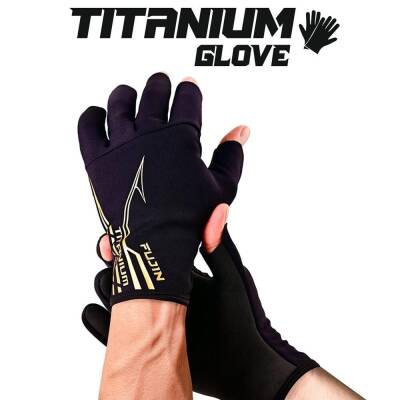 Fujin Pro Angler S24 Titanium Gloves Black Gold