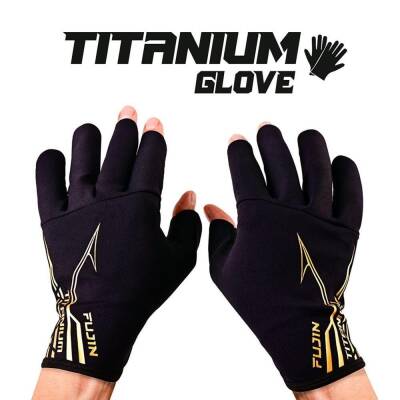Fujin Pro Angler S24 Titanium Gloves Black Gold - 3