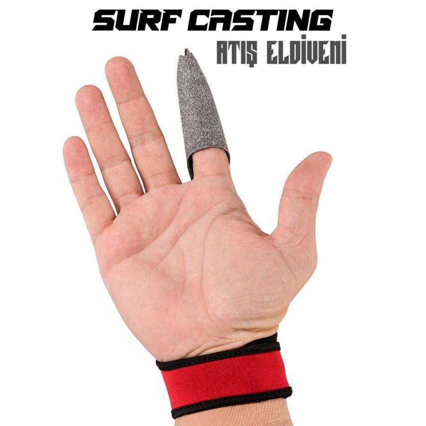 Fujin Pro Angler Surf Casting Atış Eldiveni Red - 2