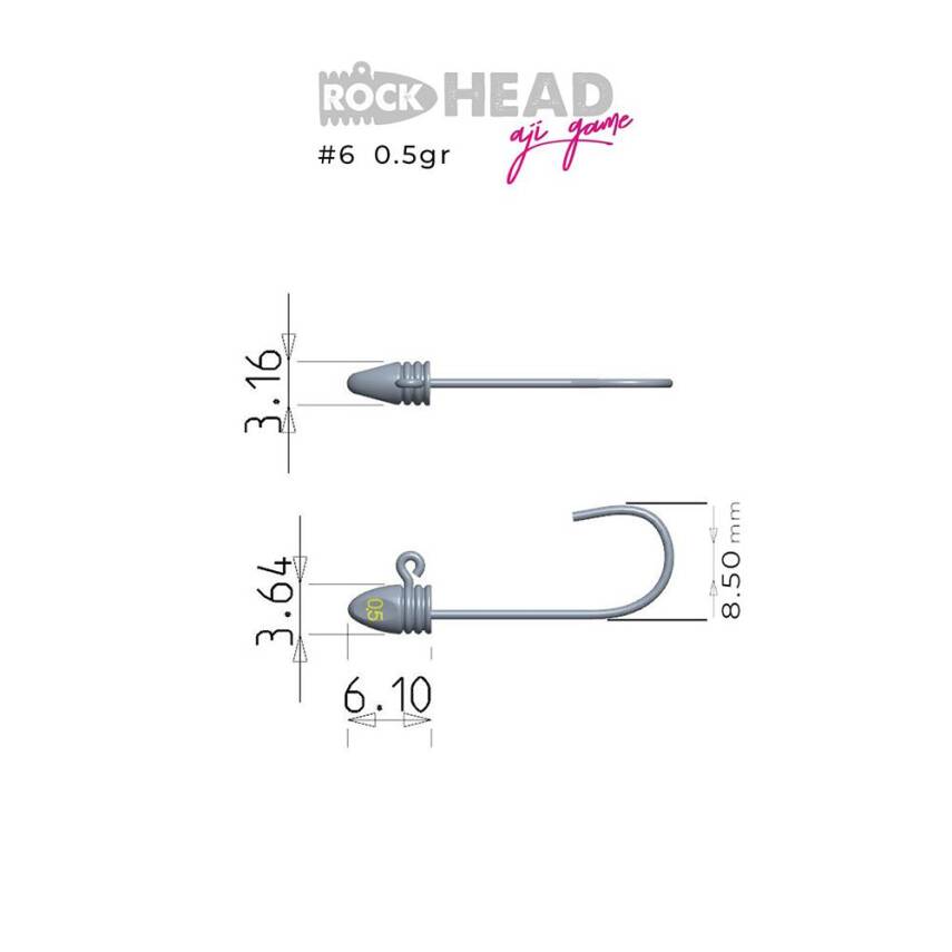Fujin Rock-Head Aji Game Jig Head - 2