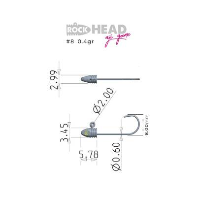 Fujin Rock-Head Aji Game Jig Head - 3