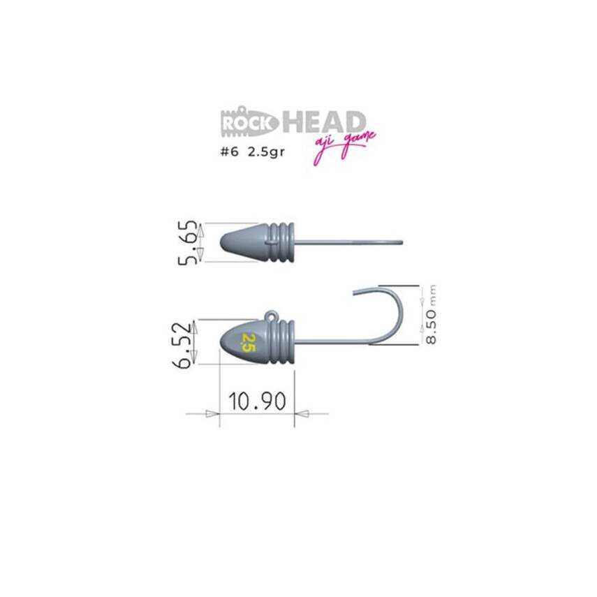 Fujin Rock-Head Aji Game Jig Head - 4