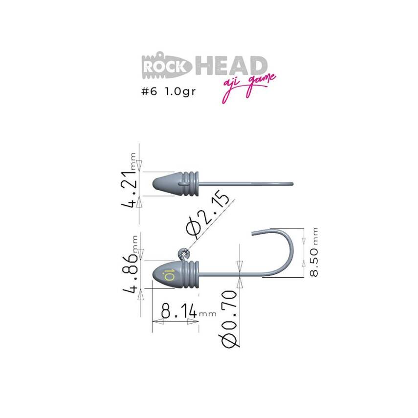 Fujin Rock-Head Aji Game Jig Head - 5