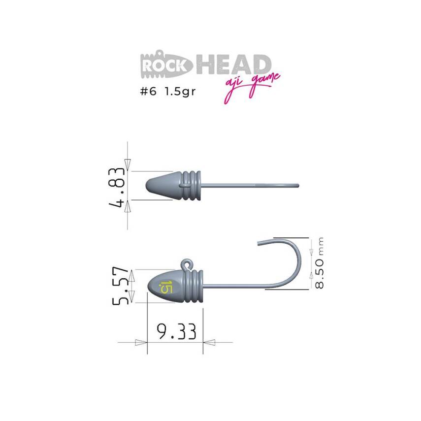 Fujin Rock-Head Aji Game Jig Head - 6