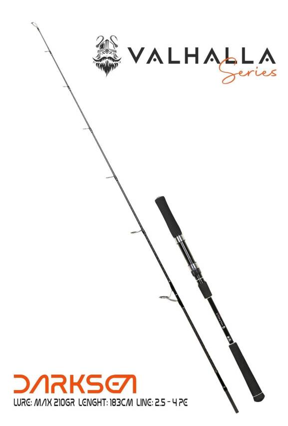 Fujin Valhalla Darksea 183cm 210gr Speed Jig Live Bait Tekne Kamışı - 1