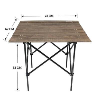 Gray Wolf Ahşap Katlanır Kamp Masası (Taşıma Çantalı) KM701 - 2