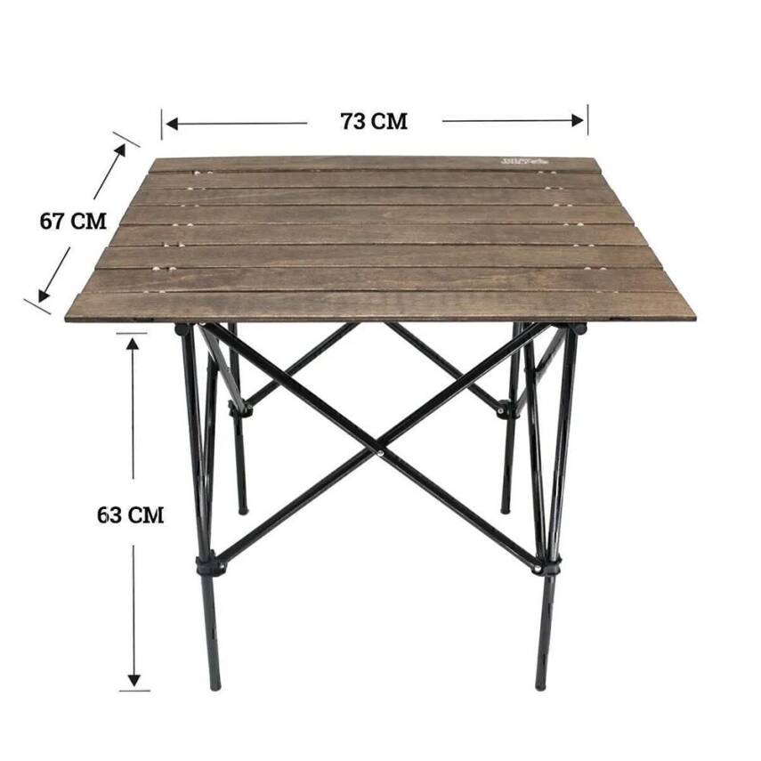 Gray Wolf Ahşap Katlanır Kamp Masası (Taşıma Çantalı) KM701 - 2