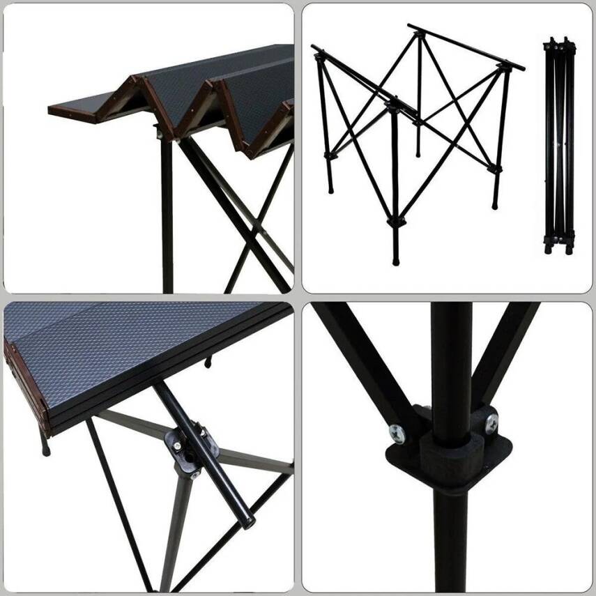 Gray Wolf Alüminyum Deluxe Katlanır Kamp Masası (Taşıma Çantalı) ALM102 - 4