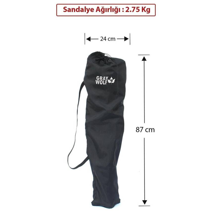 Gray Wolf Bardaklı Kamp Sandalyesi - Kırmızı BP200 - 4