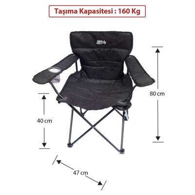 Gray Wolf Bardaklı Kamp Sandalyesi - Siyah BP200 - 3