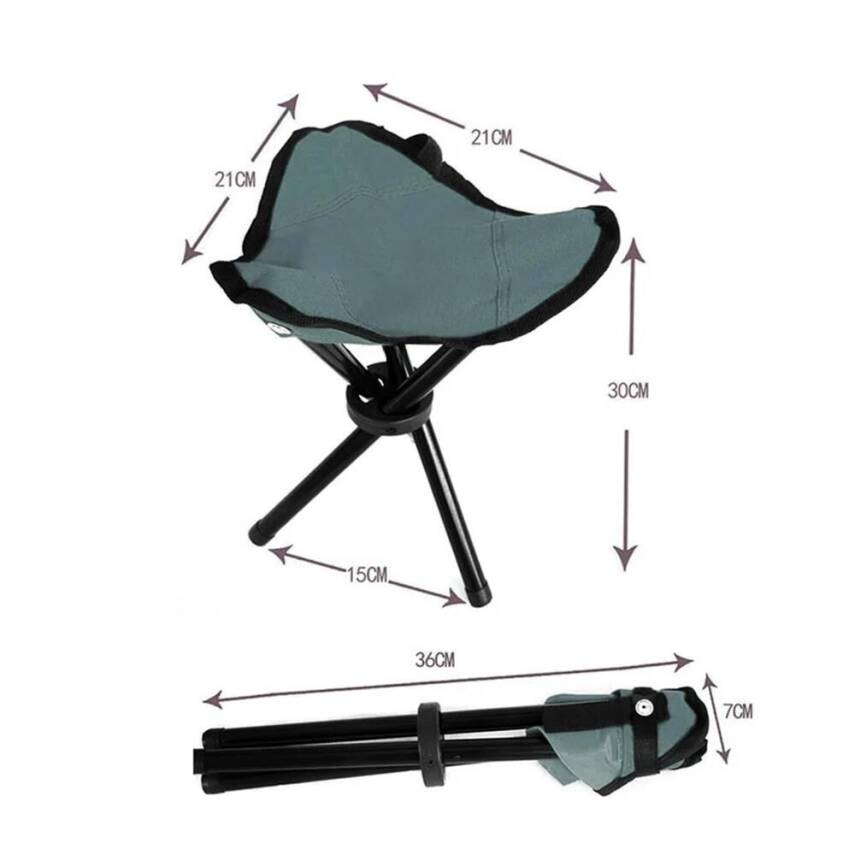 Gray Wolf Üçgen Kamp Taburesi - Siyah TB100 - 3