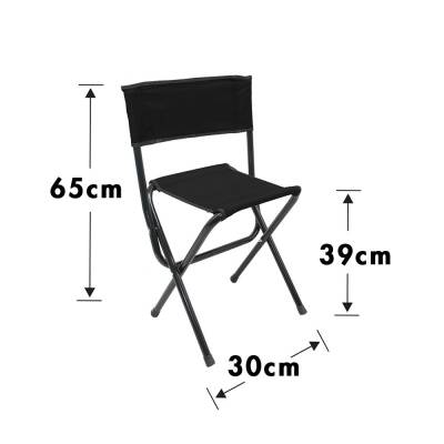 Gray Wolf Yaslanmalı Kamp Taburesi - Siyah TB300 - 4