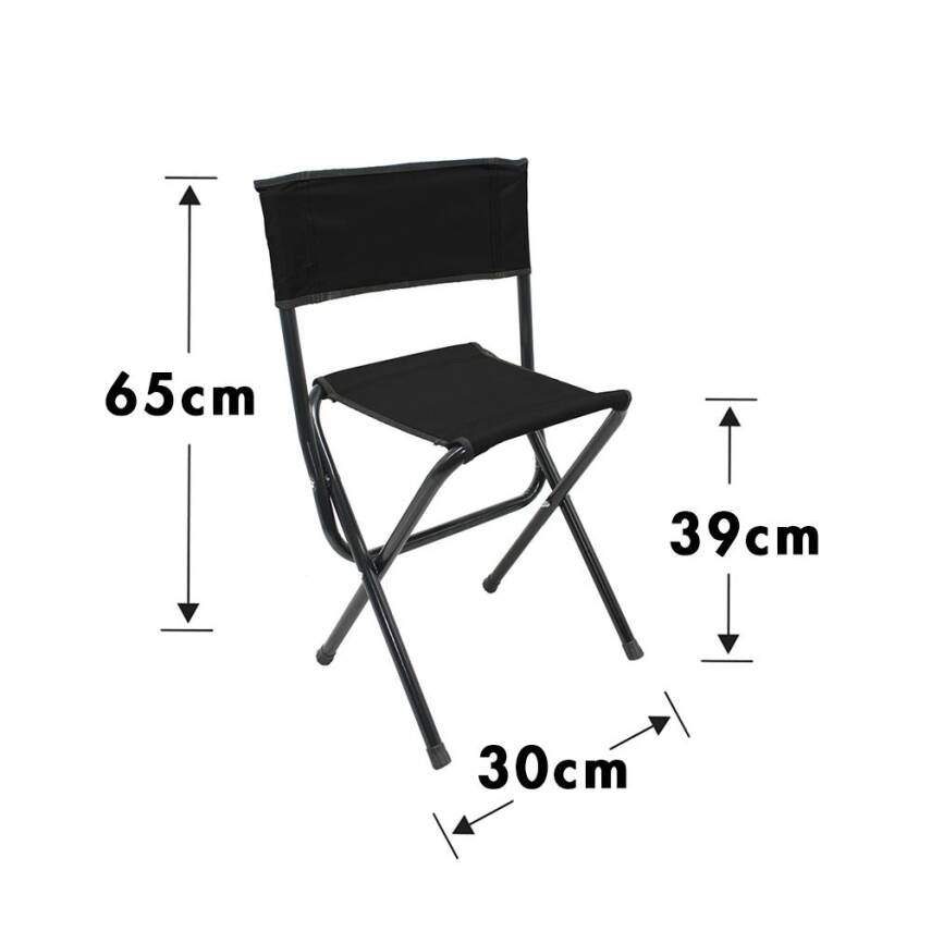Gray Wolf Yaslanmalı Kamp Taburesi - Siyah TB300 - 4
