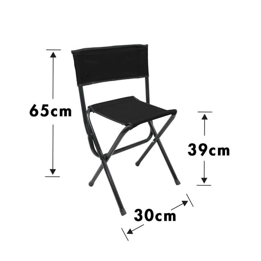Gray Wolf Yaslanmalı Kamp Taburesi - Siyah TB300 - 4