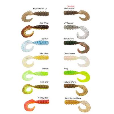 Hanfish Gurt 7cm TÜM RENKLER - TAM MİX (16 ADET) - 2