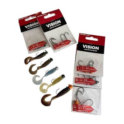 Hanfish Vision Ned Rig Red Uv Jighead - 3