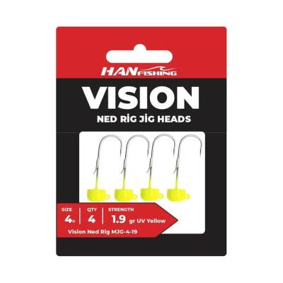 Hanfish Vision Ned Rig Uv Yellow Jighead - 2