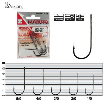 Maruto 3196-2XF Black Nickel Olta İğnesi