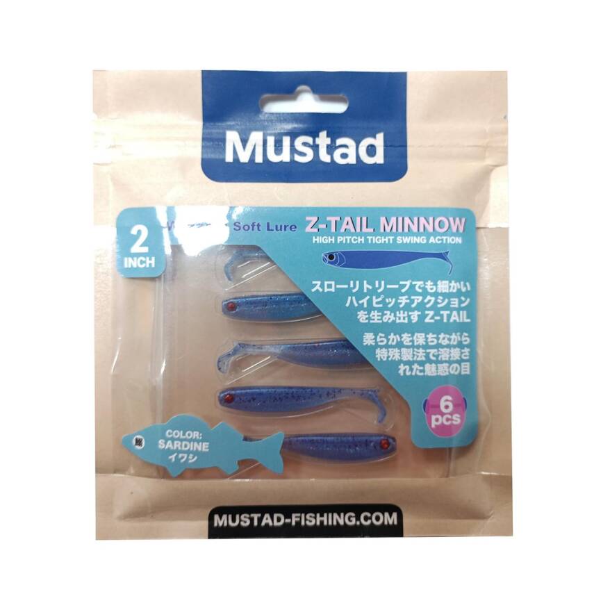 Mustad Mezashi Z-Tail Minnow 5cm Silikon Yem - 6