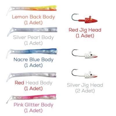 Naniwa Osaka Shi Osaka V8 80mm 5,5gr Silikon Yem - Tüm Renkler 8 Parça