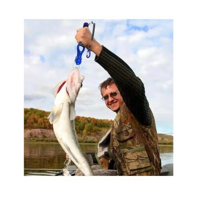 Oskar 18Kg Tartılı Alüminyum Balık Tutucu Gripper Yaylı Karabinalı - Kırmızı - 2