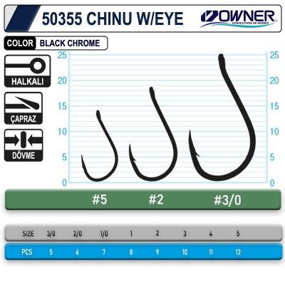 Owner 50355 Chinu W/ Eye Gun Black İğne - 2