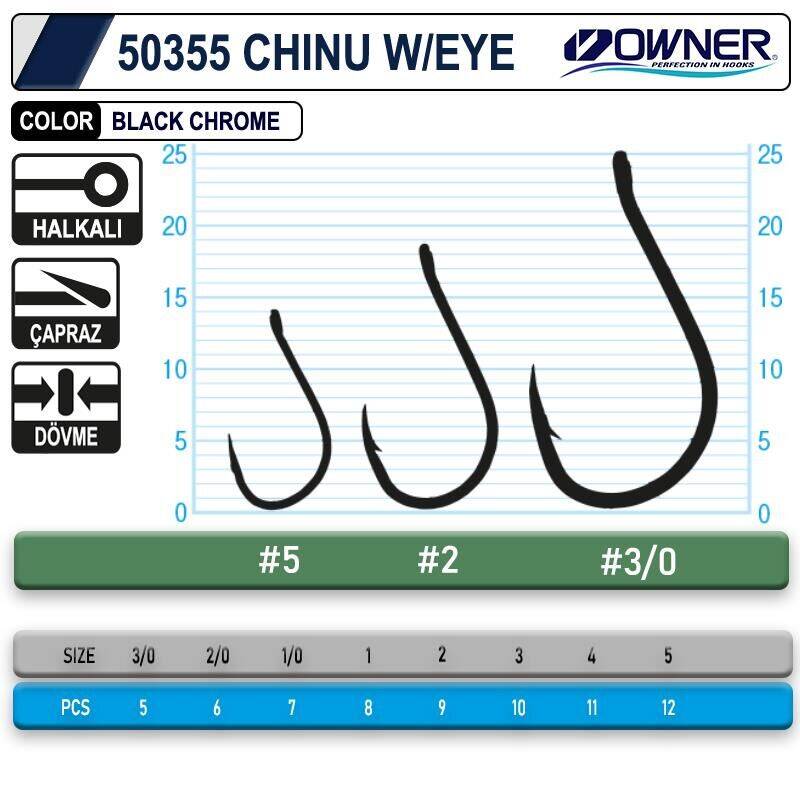 Owner 50355 Chinu W/ Eye Gun Black İğne - 2