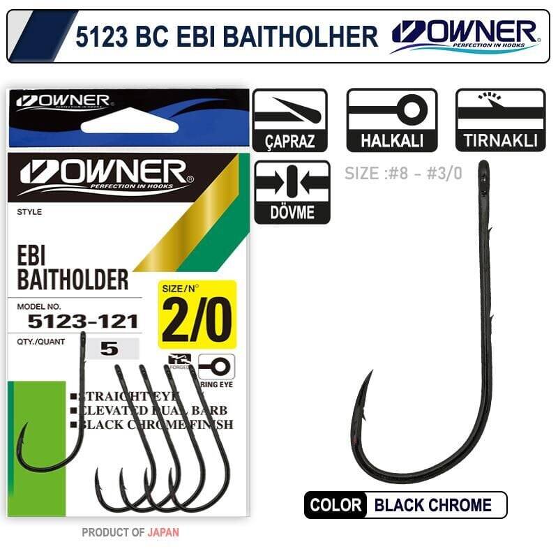 Owner 5123 Ebi Baitholder Black Chrome İğne - 1