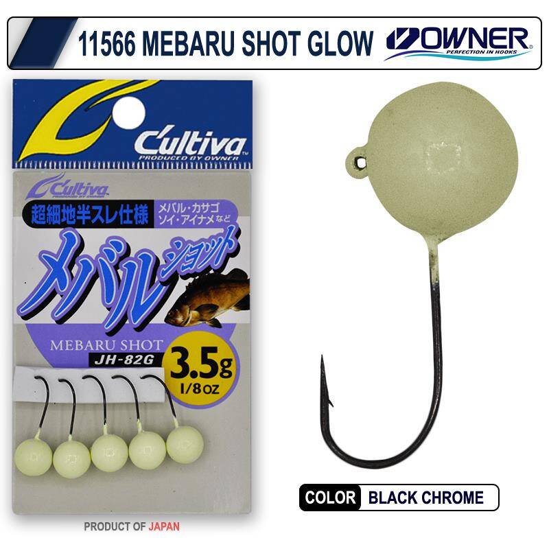Owner Cultiva 11566 Mebaru Shot Glow Jighead - 1