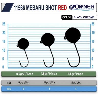 Owner Cultiva 11566 Mebaru Shot Red Lrf Jighead - 2