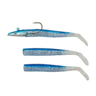 Pandora Sandeel 10cm Silikon Yem - Blue Silver - 1