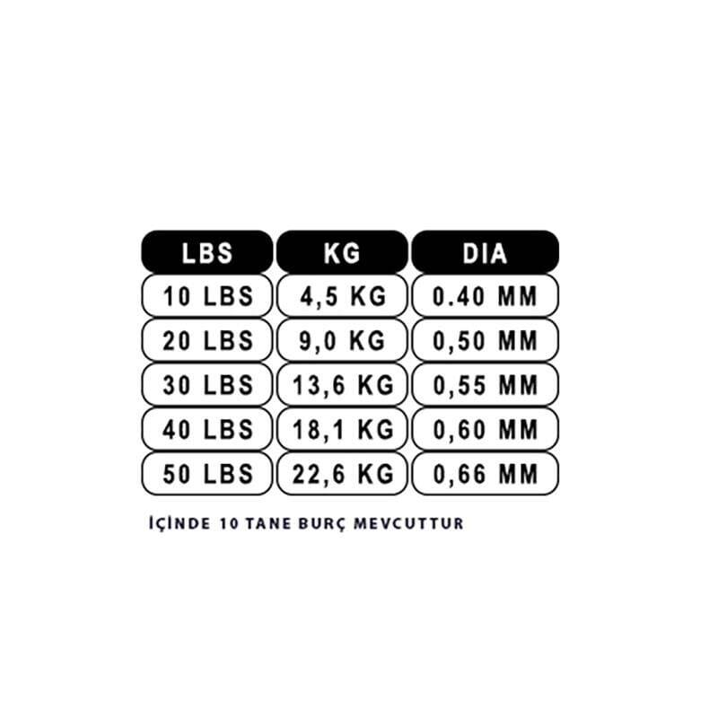 Portfish 10 metre Çelik Tel (Burçlu) - 2