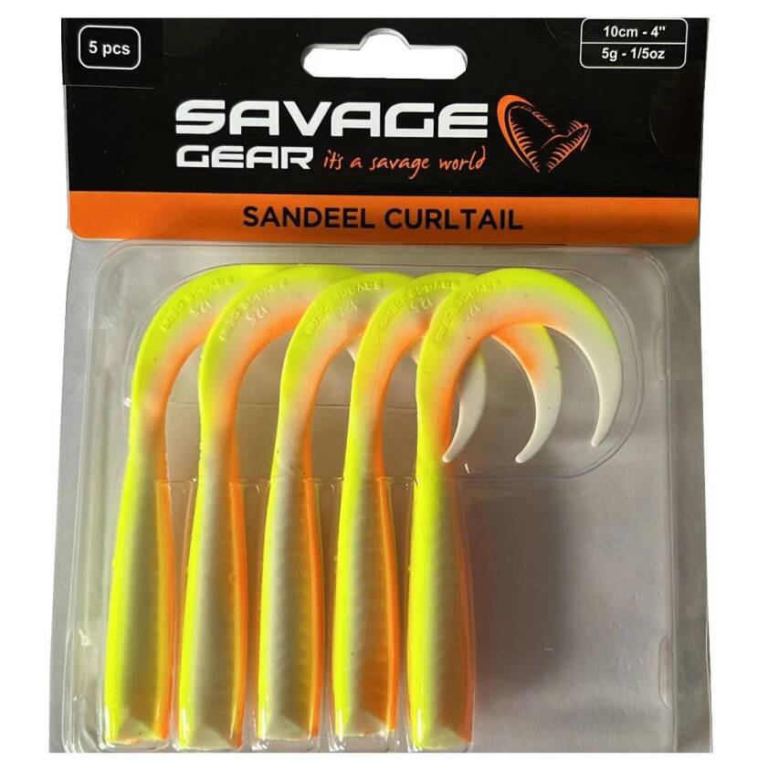 Savage Gear LB Sandeel Curltail 7cm (6 Adet) - Lemon Back - 1