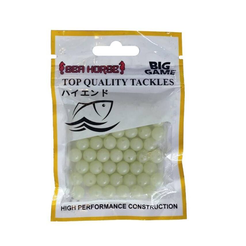 Sea Horse Fosforlu Yumuşak Boncuk 7*7mm (50 Adet) - Glow - 1