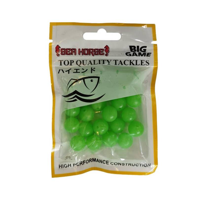 Sea Horse Oval Yumuşak Boncuk 7*10 (50 Adet)-Yeşil - 1