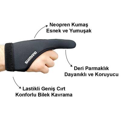 Shimano Neopren Deri Atış Parmaklığı - 2