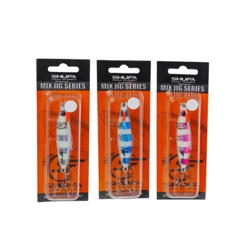 Shufa 3 Adet 40gr Turkish Zebra Mix Psycho Sprat Jig - 1