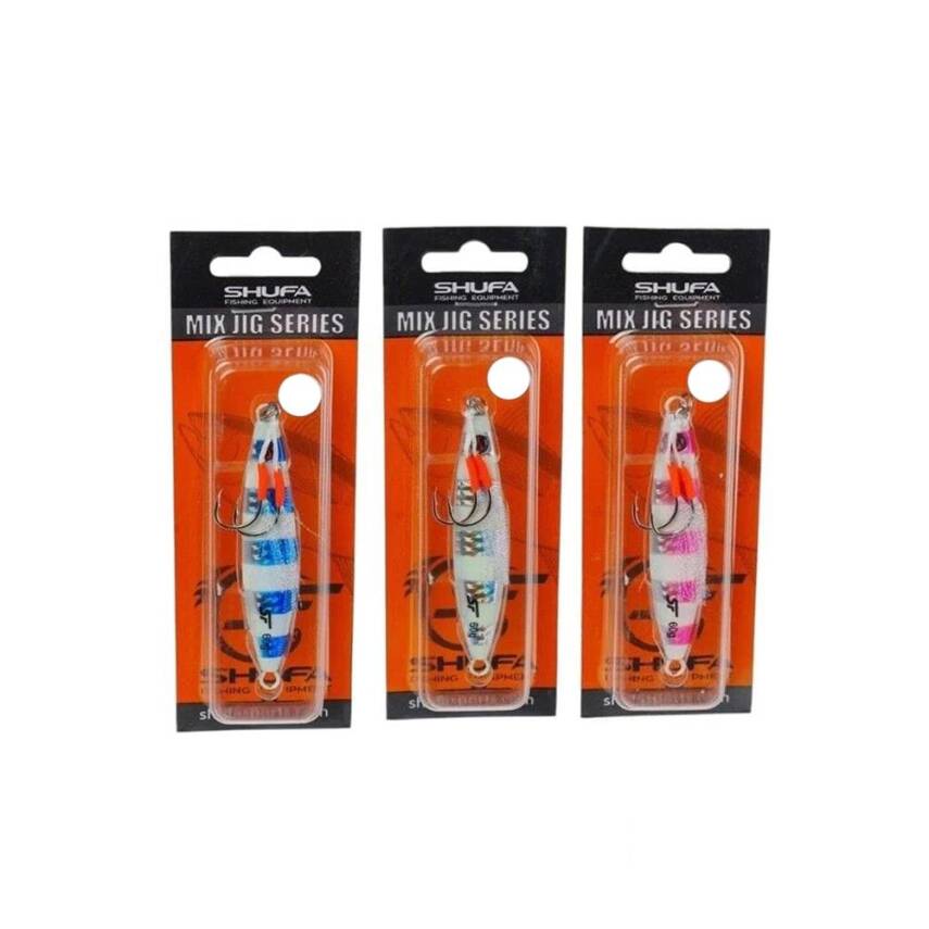 Shufa 3 Adet 80gr Turkish Zebra Mix Psycho Sprat Jig  - 1
