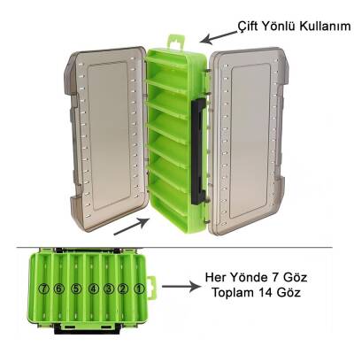 Shufa Lure Box Çift Taraflı Kutu 105mm - Yeşil - 3