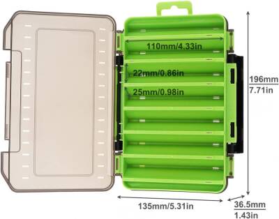 Shufa Lure Box Çift Taraflı Kutu 105mm - Yeşil - 4