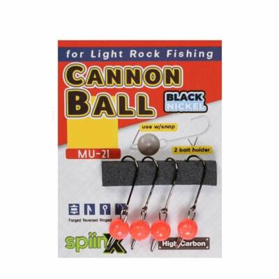 Spiinx Cannon Ball Mafsallı Turuncu UV Jig Head