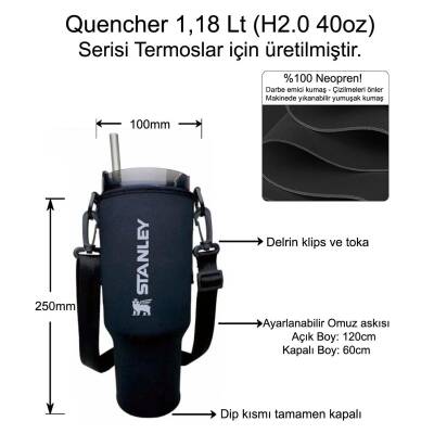 Stanley Neopren Termos Kılıfı - Quencher Pipetli 1.18 Lt - 2