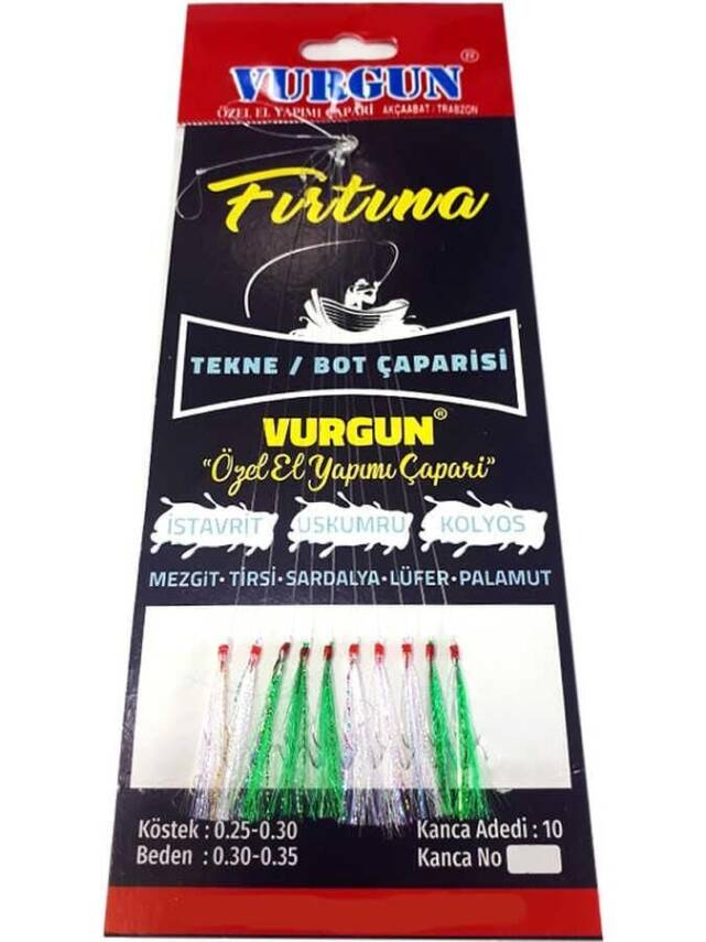 Vurgun Çapari Fırtına Tekne Bot Çaparisi No:5 - UV Beyaz/Yeşil - 1