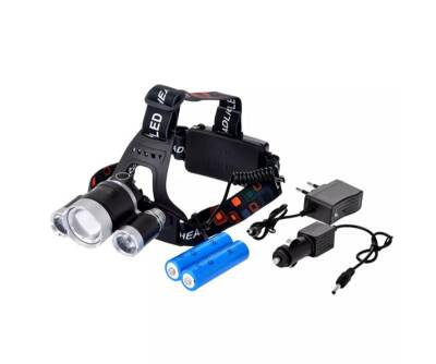 Watton WT-256 3 Başlıklı Şarjlı Kafa Feneri - 2