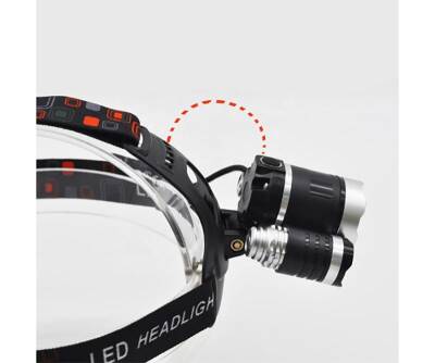 Watton WT-256 3 Başlıklı Şarjlı Kafa Feneri - 4