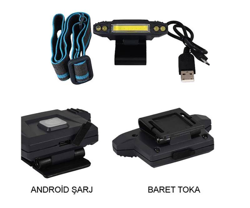 Watton WT-606 COB LED + 4 LED Şarj Edilebilir Kafa Feneri - 2