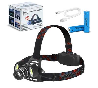 Watton WT-630 Cree T6 6.000 Lümen Yağmur Suyu Geçirmez Kafa Lambası - 2