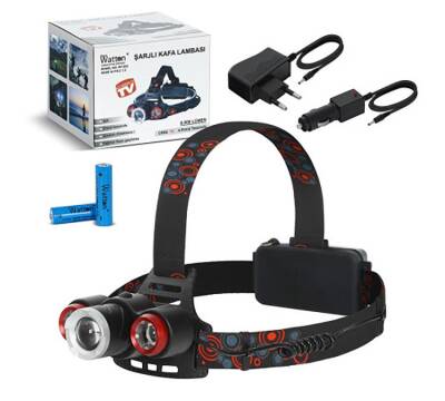 Watton WT-632 Cree T6 6.000 Lümen Yağmur Suyu Geçirmez Kafa Lambası - 2